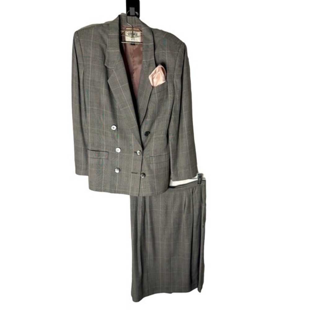 Vintage Kasper by A.S.L. Petite Vintage Blazer and Skirt Set